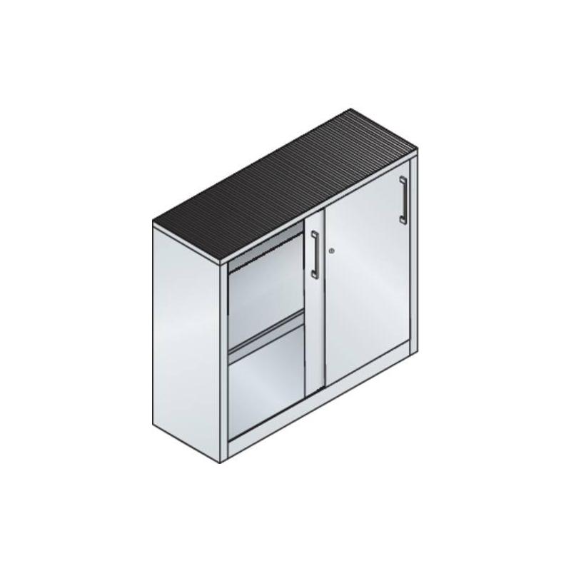 Skříň s posuvnými dveřmi C+P 2047-09 7035/5012 • Vtools.cz