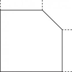 Trapezoidní rohová deska 1200x1200 mm světle šedá • Vtools.cz