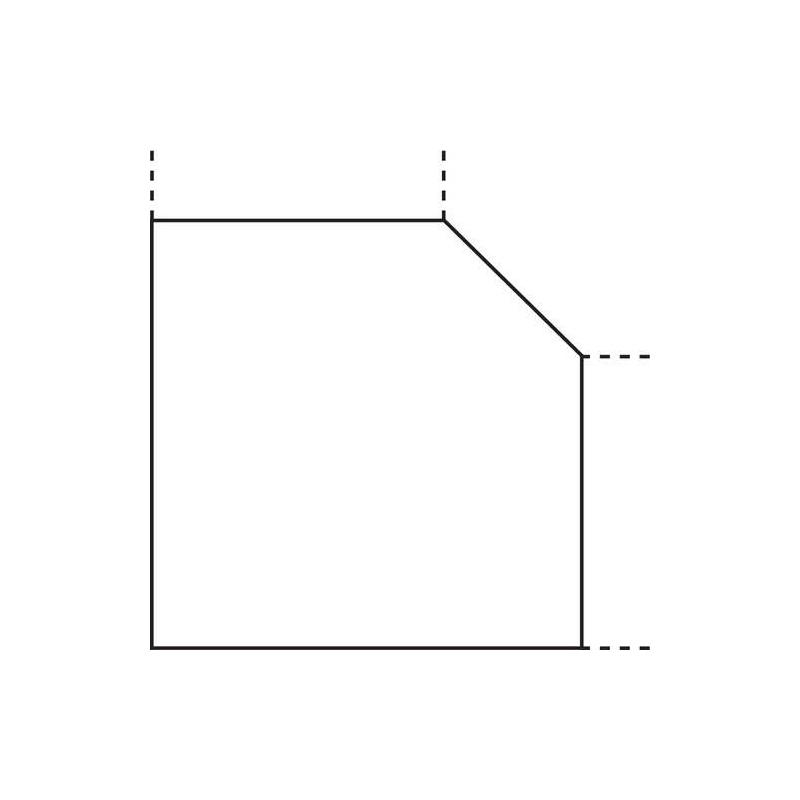 Trapezoidní rohová deska 1200x1200 mm světle šedá • Vtools.cz