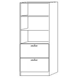 Kombinovaný regál šedý/javor š 80 cm zavřený • Vtools.cz