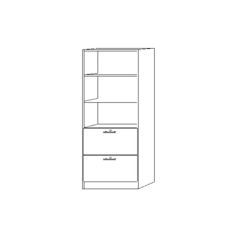 Kombinovaný regál šedý/javor š 80 cm zavřený • Vtools.cz