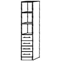 Kombinovaný policový regál 2 FB šedý/javor š 40 cm • Vtools.cz