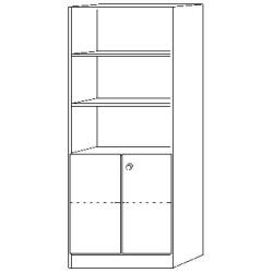 Šatní skříň kombinovaná světle šedá š 80 cm • Vtools.cz