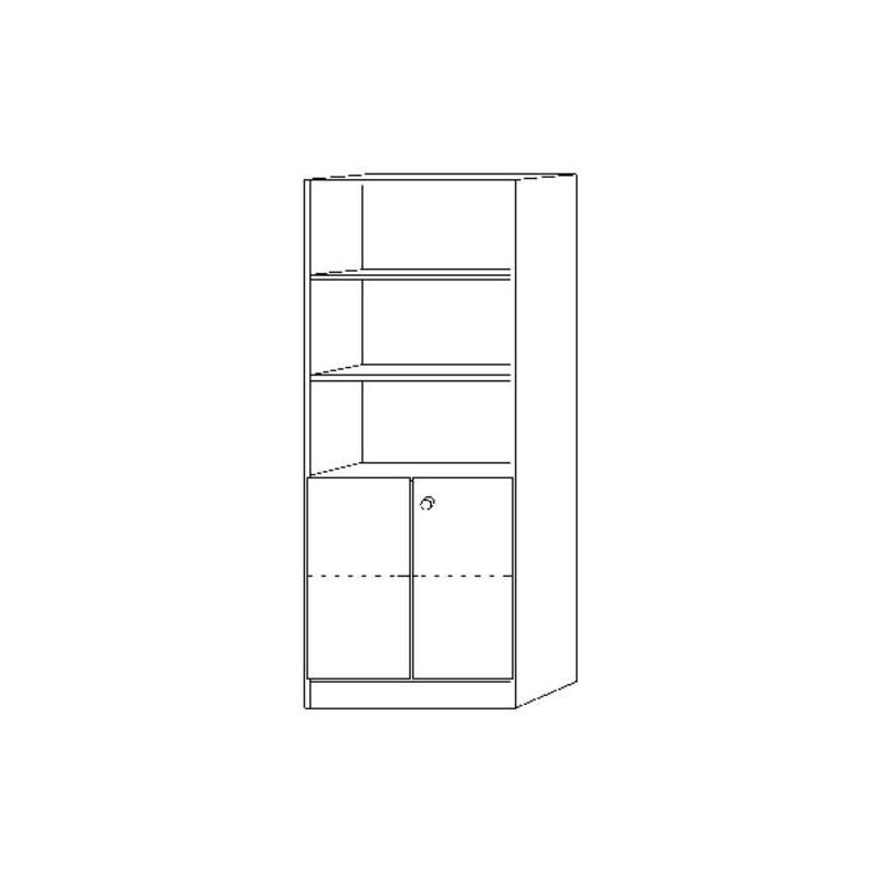 Kombinovaná policová skříň buk š 80 cm • Vtools.cz