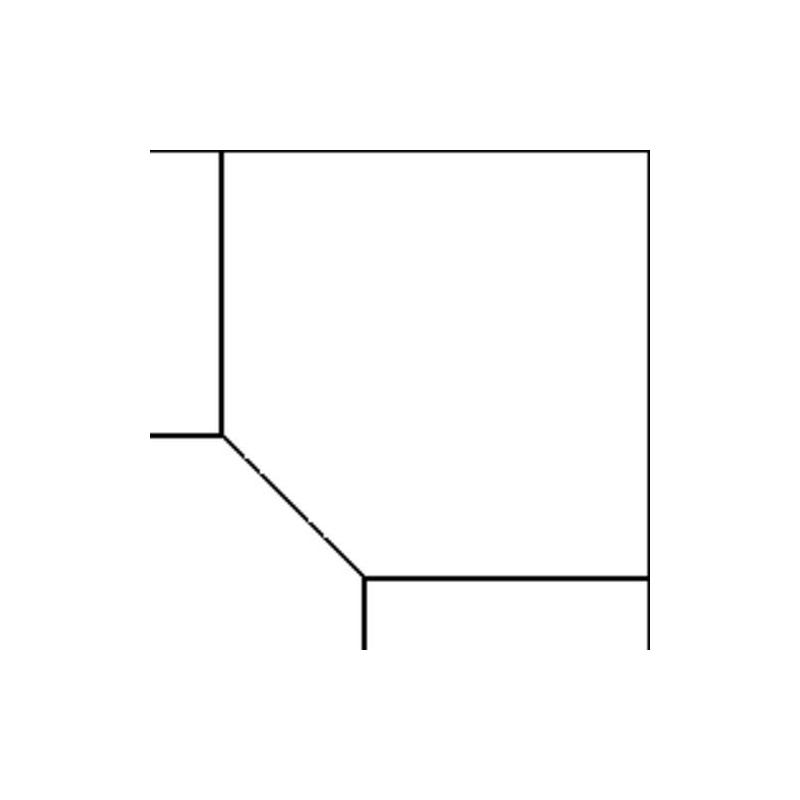 HA mmERBACHER Trapézová deska s opěrnou nohou 1200x1200x25 mm, bílá • Vtools.cz