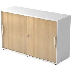 Šatní skříň s posuvnými dveřmi 1200x400x748 bílá/dub • Vtools.cz