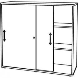 Šatní skříň s posuvnými dveřmi 1200x400x1100 bílá/dub • Vtools.cz