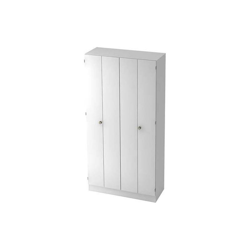 Šatní skříň se skládacími dveřmi 100x42x200,4cm Bílá • Vtools.cz