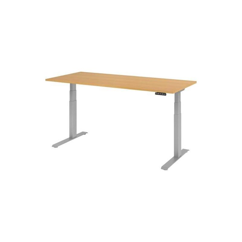 Výškově nastavitelný stůl 1800x800x640-1290 mm stříbrný buk • Vtools.cz