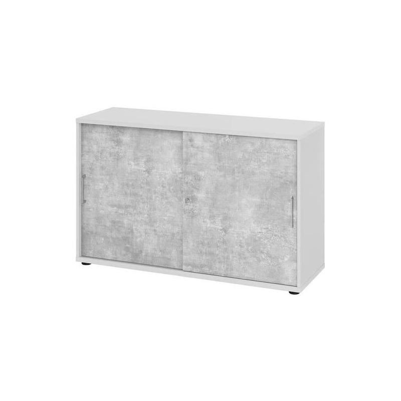 Šatní skříň s posuvnými dveřmi 2 výšky pořadačů • Vtools.cz