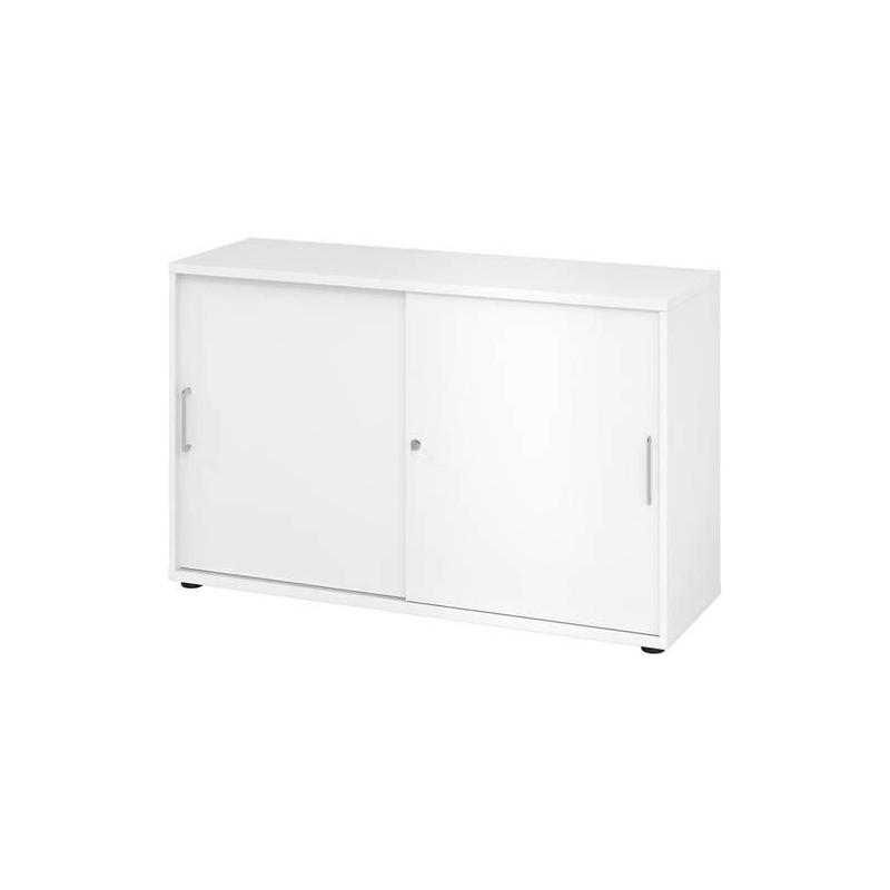 Šatní skříň s posuvnými dveřmi 2 výšky pořadačů • Vtools.cz