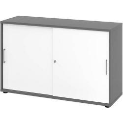 Šatní skříň s posuvnými dveřmi 2 výšky pořadačů • Vtools.cz