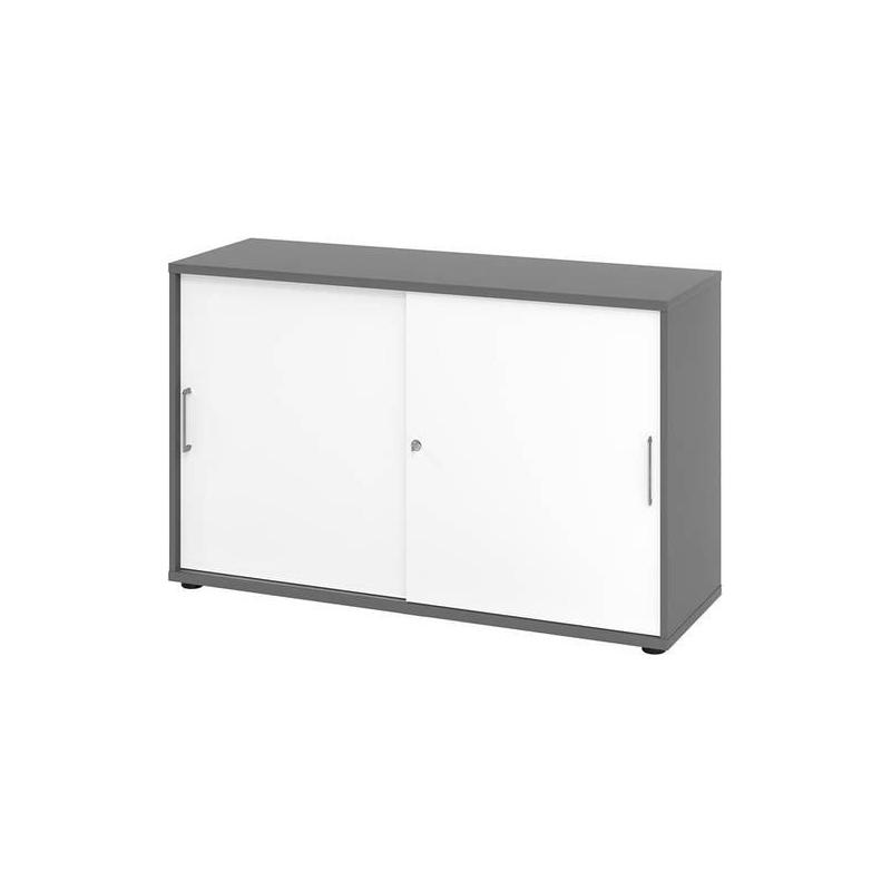 Šatní skříň s posuvnými dveřmi 2 výšky pořadačů • Vtools.cz