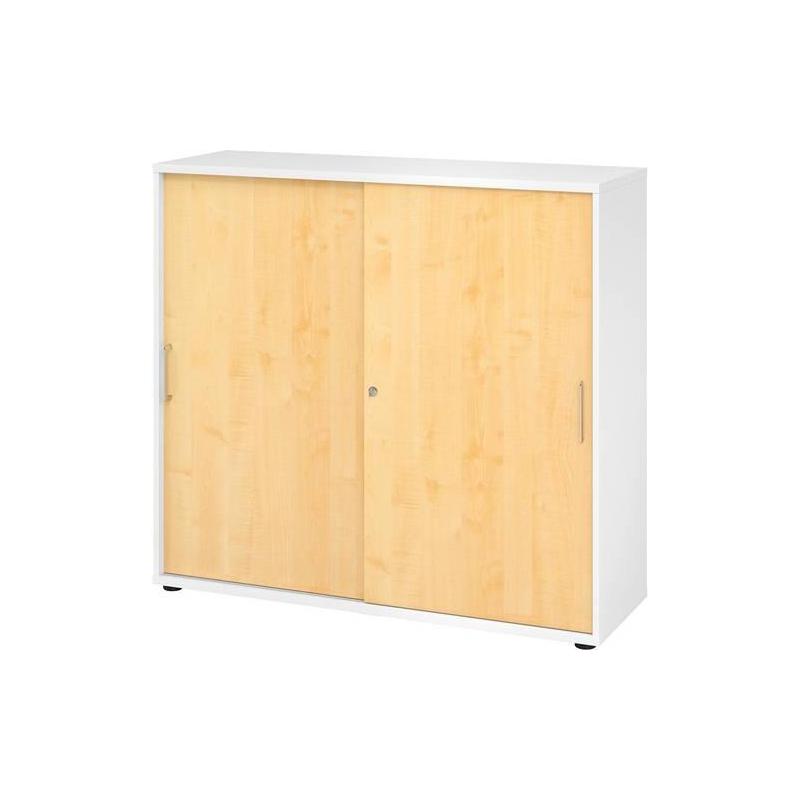 Šatní skříň s posuvnými dveřmi 3 výšky pořadačů • Vtools.cz