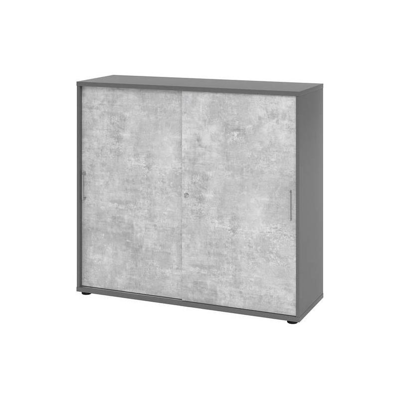 Šatní skříň s posuvnými dveřmi 3 výšky pořadačů • Vtools.cz