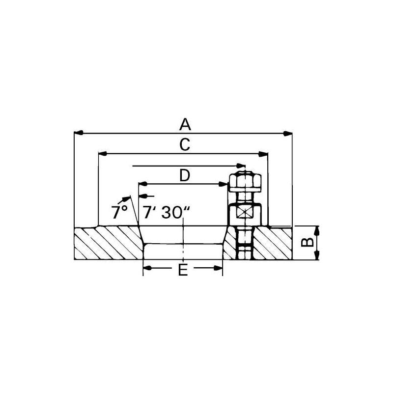 Příruba litinová D55027/22KK6 200 mm Röhm • Vtools.cz