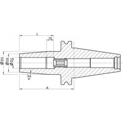 Upínač tepelný D69871AD  8,0x80 mm SK50 Format GT • Vtools.cz