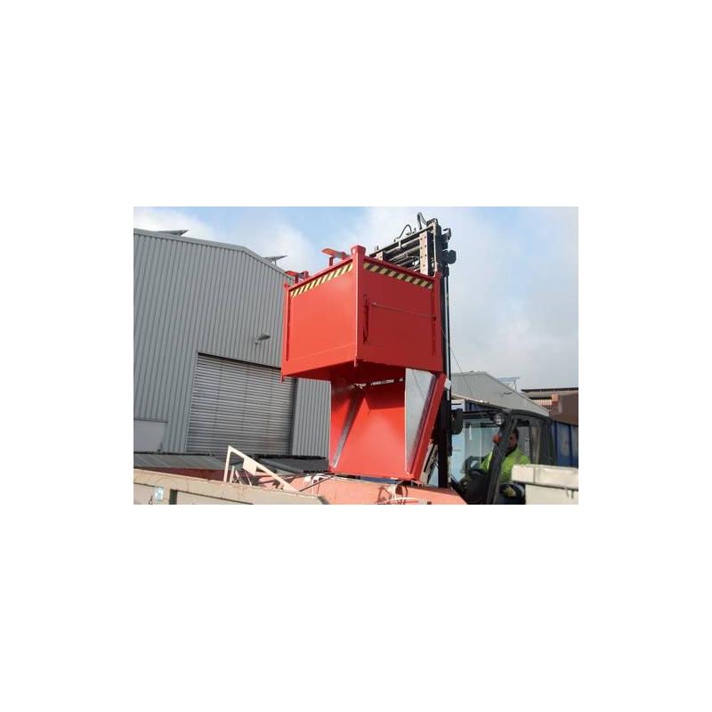BAUER Kontejner se sklopným dnem FB 500, 800x1200x860, oranžový • Vtools.cz