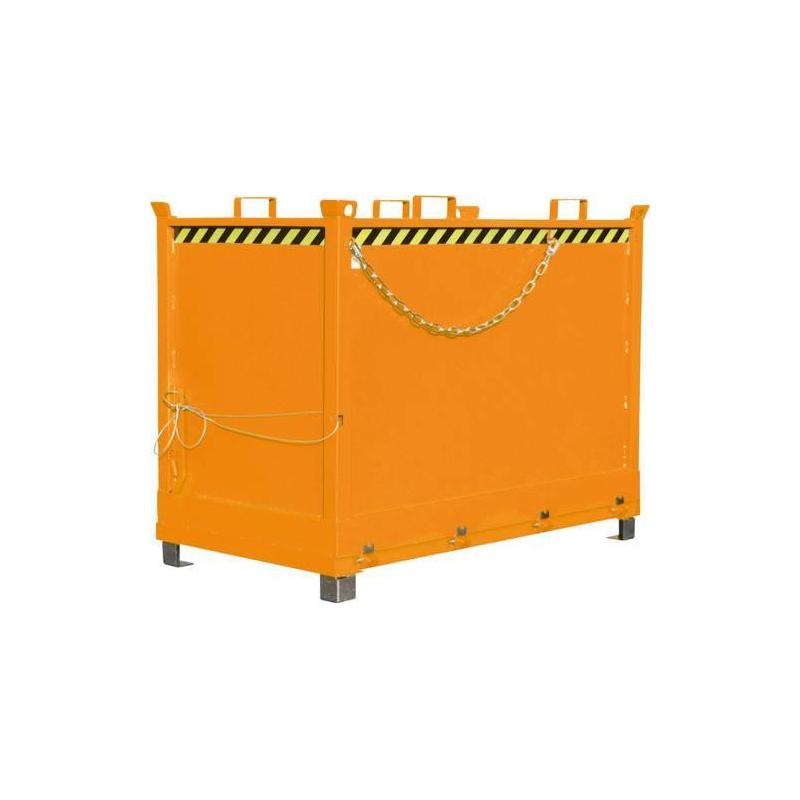 Kontejner se sklopným dnem FB 2000, 1000x1800x1460, oranžový • Vtools.cz