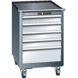 LISTA Zásuvková skříň 2727E šedá V890 mm 5S 75 KeyLock RAL7035 • Vtools.cz