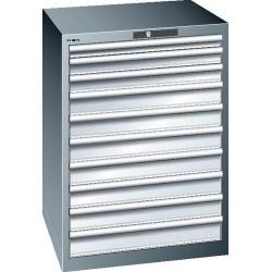 LISTA Zásuvková skříň 3636E šedá H1000 mm 10SL 75 KeyLock RAL7035 • Vtools.cz