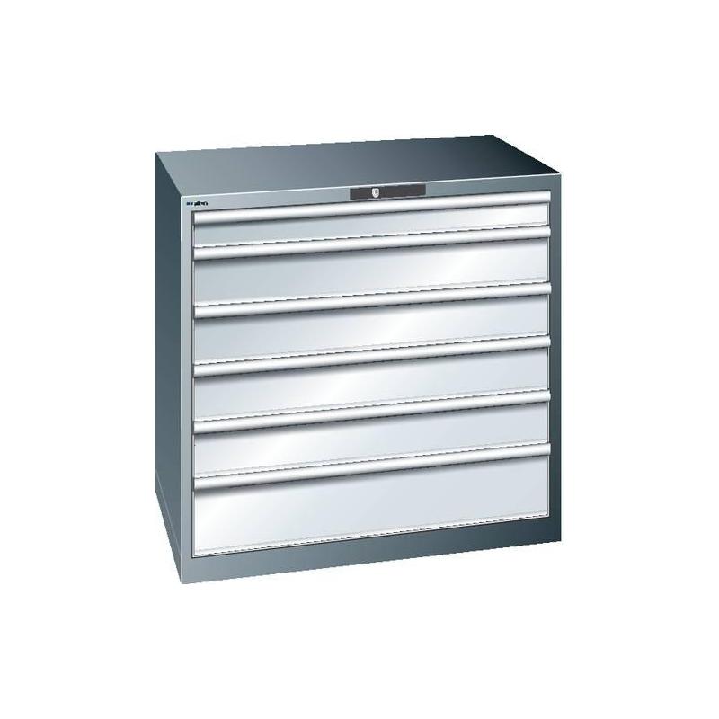 LISTA Zásuvková skříň 5436E modrá H1000 mm 6SL 200 KeyLock RAL5012 • Vtools.cz