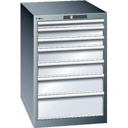 LISTA Zásuvková skříňka 2736E šedá H850 mm 7SL 75 KeyLock RAL7035 • Vtools.cz