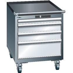 LISTA Zásuvková skříňka 2736E gm/lg H723 mm 4SL 75 Klíč NCS S 6502-B/RAL7035 • Vtools.cz