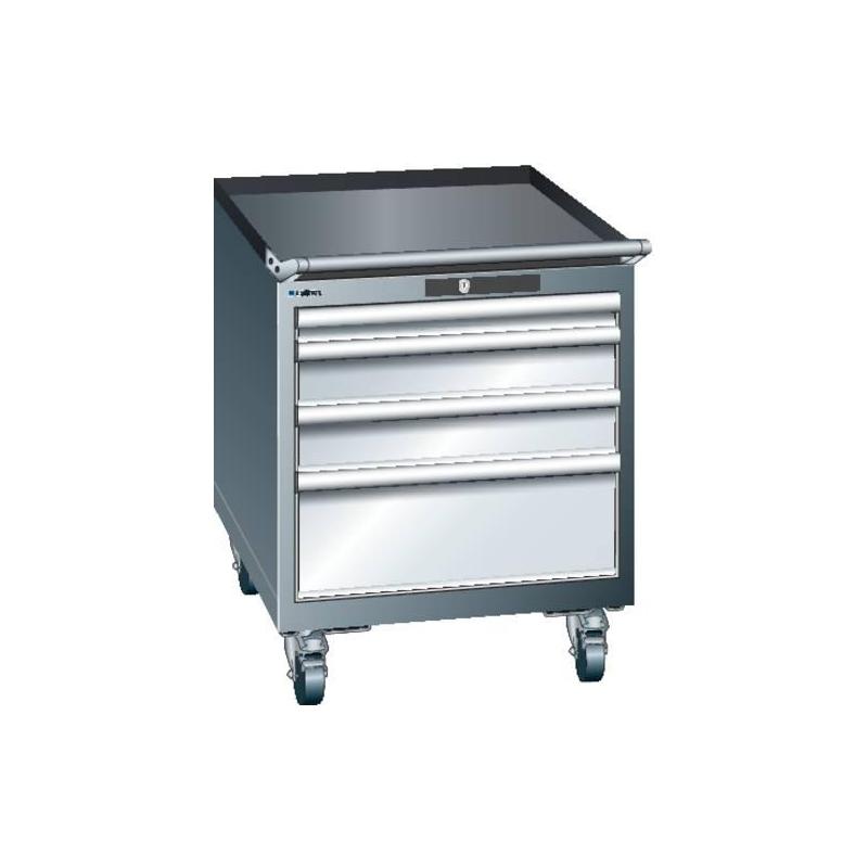 LISTA Zásuvková skříňka 2736E gm/lg H723 mm 4SL 75 Klíč NCS S 6502-B/RAL7035 • Vtools.cz