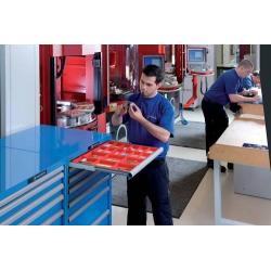 LISTA Zásuvková skříňka 2736E gm/lg H723 mm 4SL 75 Klíč NCS S 6502-B/RAL7035 • Vtools.cz