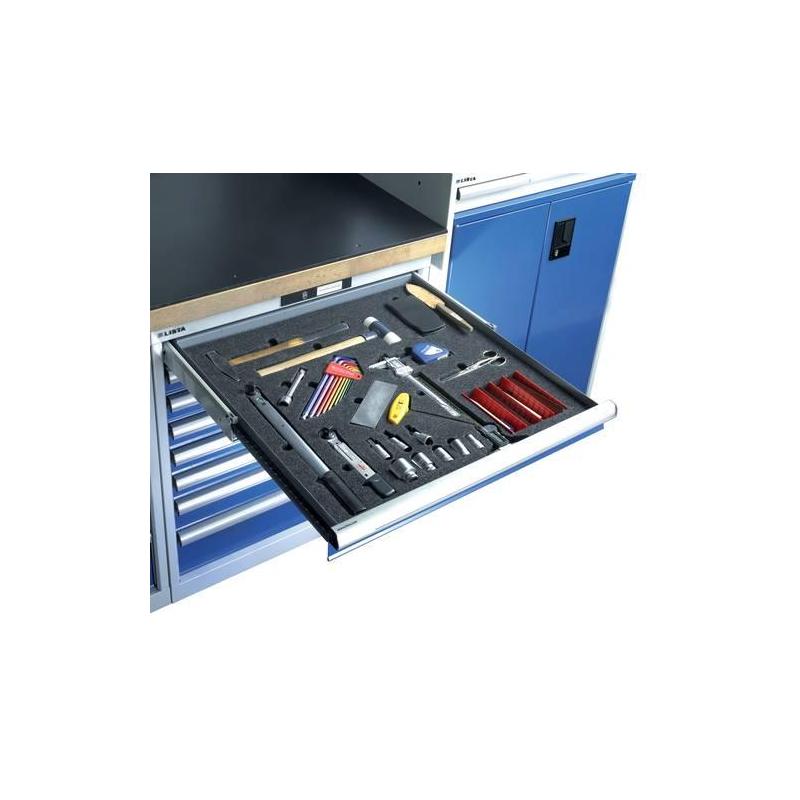 LISTA PE pěnová vložka 36x36E 600x600x22 mm, prázdná, černá • Vtools.cz