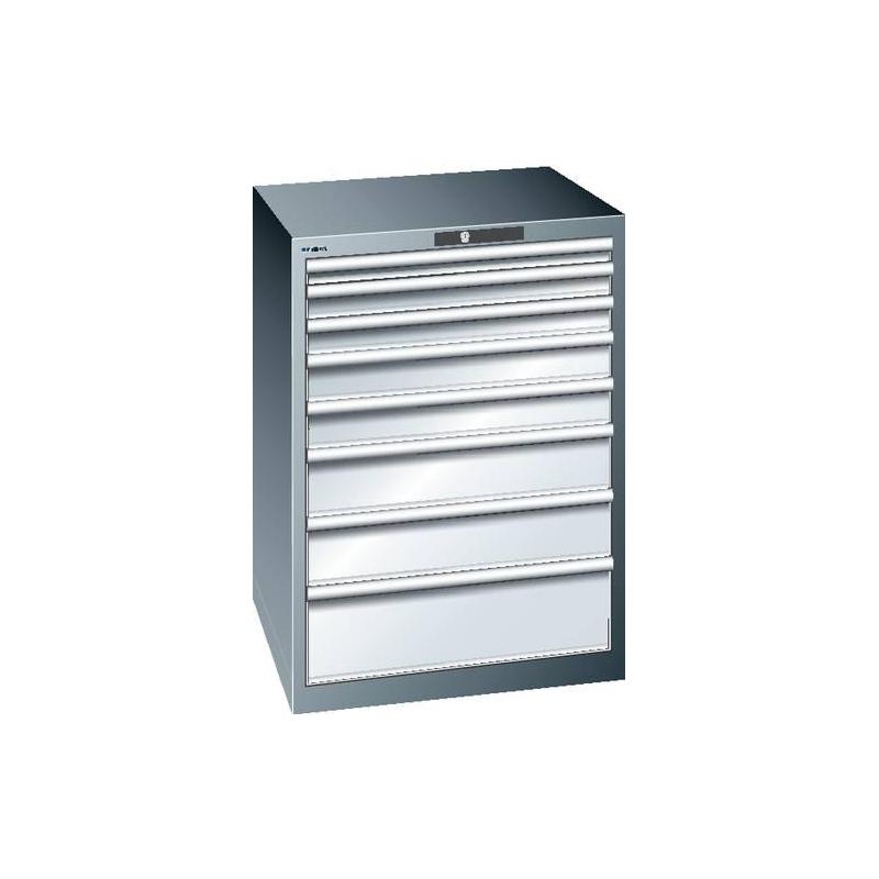 LISTA Zásuvková skříň 3636E gm/lg H1000 mm 8SL 200 Klíč NCS S 6502-B/RAL7035 • Vtools.cz