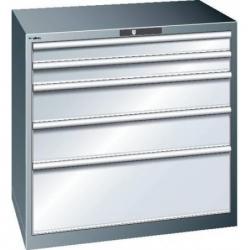 LISTA Zásuvková skříň 5436E šedá H1000 mm 5SL 200 KeyLock RAL7035 • Vtools.cz