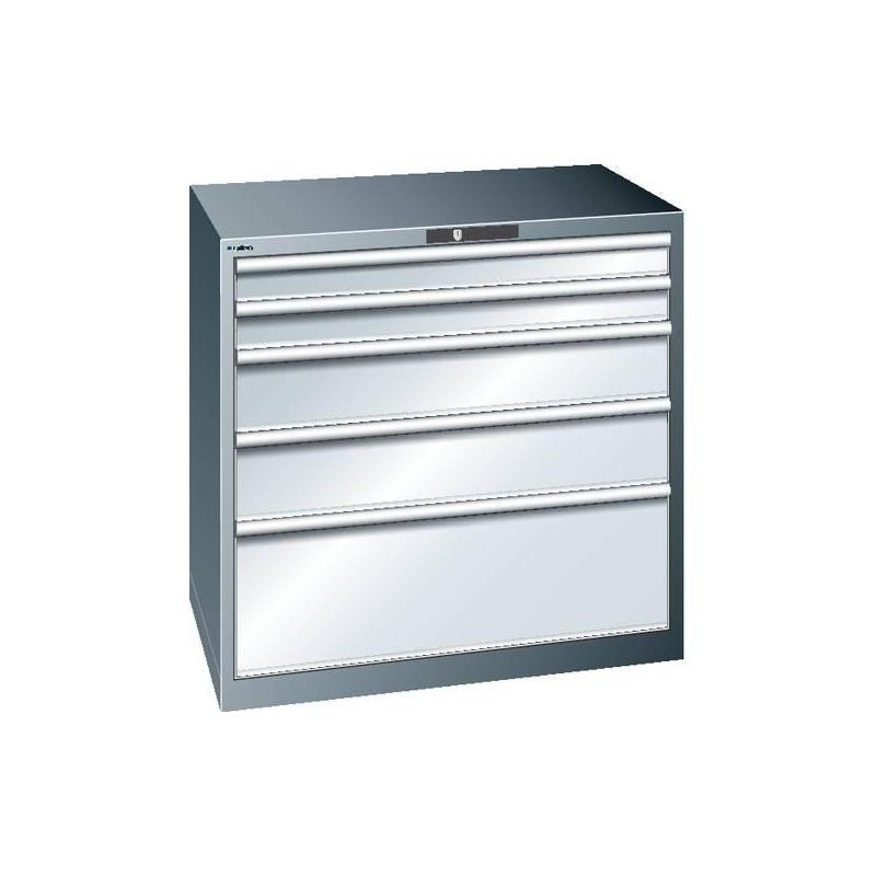 LISTA Zásuvková skříň 5436E gm/lg H1000 mm 5SL 200 Klíč NCS S 6502-B/RAL7035 • Vtools.cz