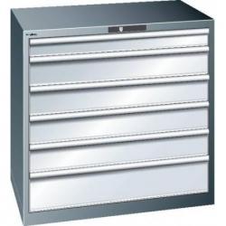 LISTA Zásuvková skříň 5436E lg/lb H1000 mm 6SL 200 KeyLock RAL7035/RAL5012 • Vtools.cz