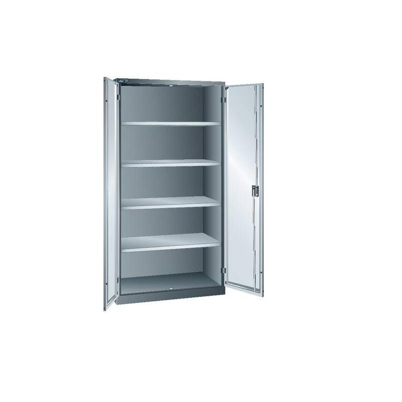 LISTA Skříň s výklopnými dveřmi šedá 1000x580x1950 60kg Klíč S RAL7035 • Vtools.cz