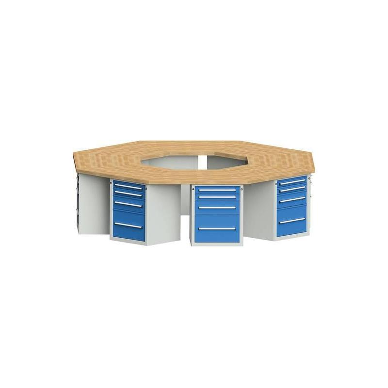 Anke 8úhelníkový pracovní stůl š3018 x hl 3266 x v850 mm • Vtools.cz