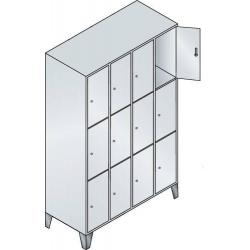 C+P skříňka FB 300 mm s nohami V1850xŠ1190 mm, RAL 7035/7035, 4x3 přihrádky • Vtools.cz