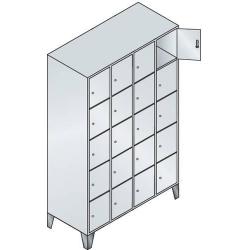 C+P skříňka FB 300 mm s nohami V1850xŠ1190 mm, RAL 7035/7035, 4x5 přihrádek • Vtools.cz