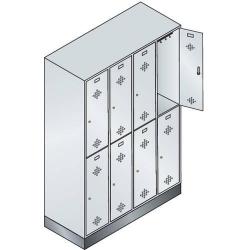 CP Šatní skříň, dvojitá Base Classic 1800x1190x500,4x2 dept. 7035/7035 • Vtools.cz