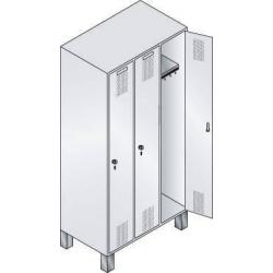 Šatní skříň 3 oddělení 1850x1200x500 mm 7035/7035 • Vtools.cz