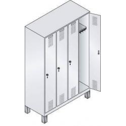 Šatní skříň 4 přihrádky 1850x1590x500 mm 7035/7035 • Vtools.cz