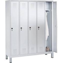 Šatní skříň 5 přihrádek 1850x1480x500 mm 7035/7035 • Vtools.cz