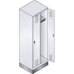 Šatní skříň 2 oddělení 1800x610x500 mm 7035/7035 • Vtools.cz