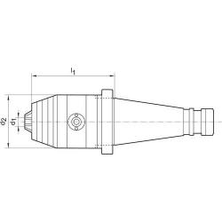 Krátké vrtací sklíčidlo se šestihranným klíčem D2080 R/L 1,5-16 SK40 • Vtools.cz
