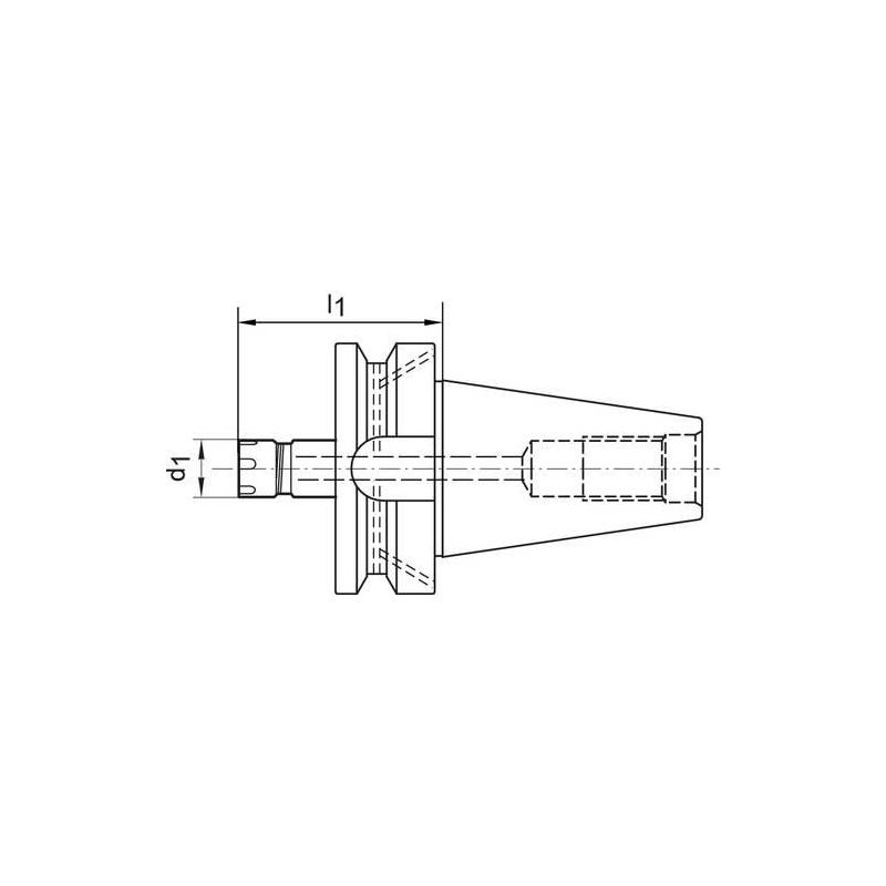Upínač kleštinový 6339 ADB BT40-ER11M L. • Vtools.cz