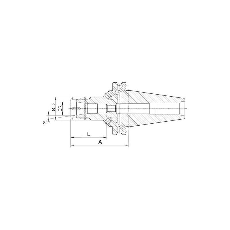 Upínač kleštinový 6339 ADB BT40-ER32 K. Haimer • Vtools.cz