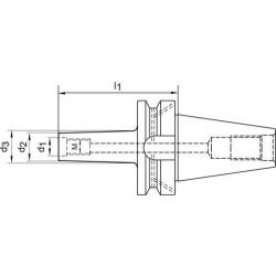 Upínací trn pro frézy se závitem 6339ADB BT40  75 mm M 6 • Vtools.cz