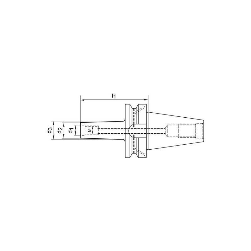 Upínací trn pro frézy se závitem 6339ADB D50- 75 mm M12 • Vtools.cz
