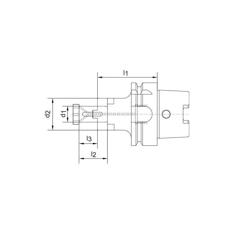 Upínací trn kombinovaný  D69893A HSK-A 63-27x100 mm • Vtools.cz